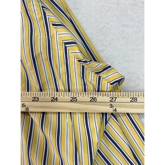 Polo Ralph Lauren Curham Sport Yellow Blue Stripe Long Sleeve Shirt Mens Size XL - Picture 5 of 5